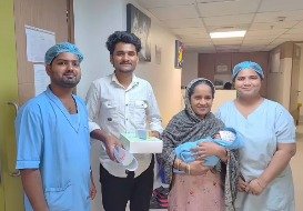 Family with newborn